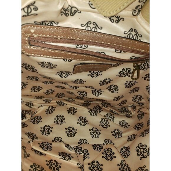 JESSICA SIMPSON Handbag Purse Large Chain Straps Beige Fringe - Picture 6 of 8